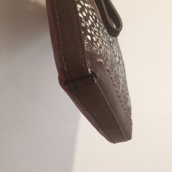 The Sak Pax Feather Design Burgundy Leather Crossbody Bag - Picture 12 of 16